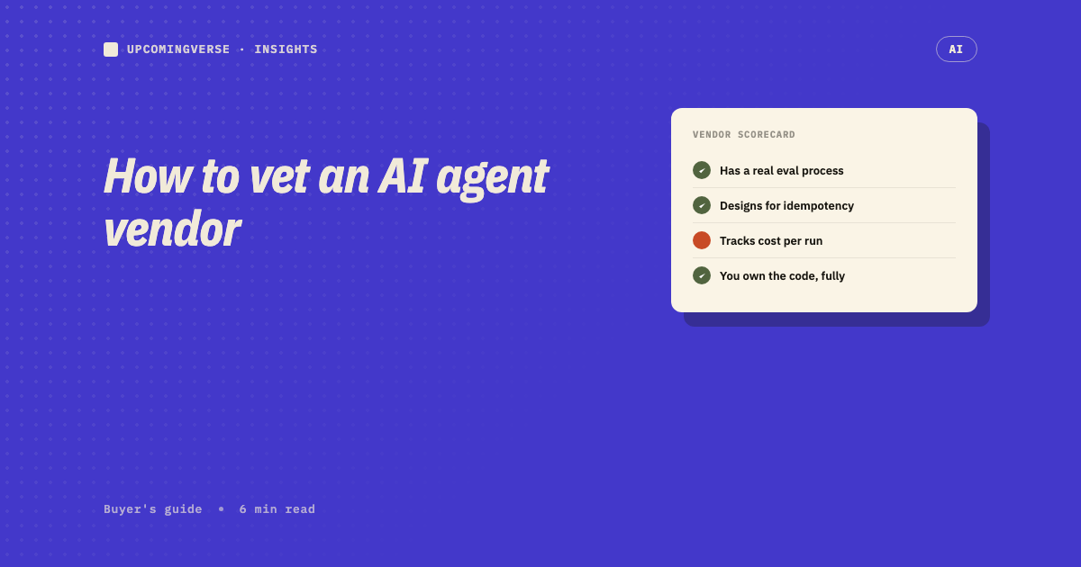 How to evaluate an AI agent development company cover image